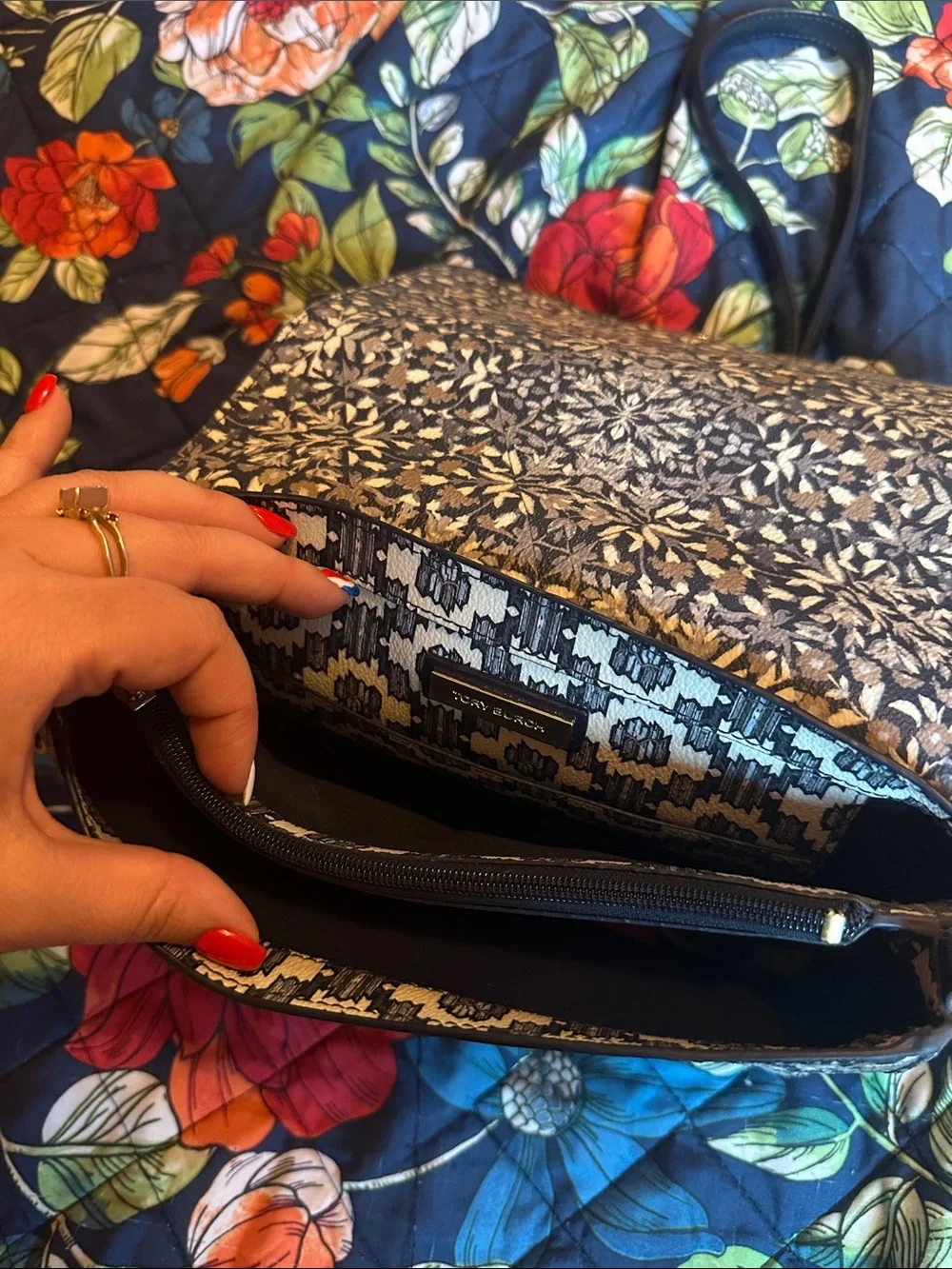 Tory Burch Floral-Print Crossbody Bag
